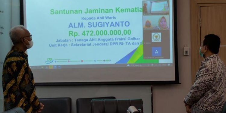 BPJAMSOSTEK Beri Santunan untuk Ahli Waris Tenaga Ahli DPR