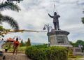 patung proklamator soekarno berdiri di bali ....