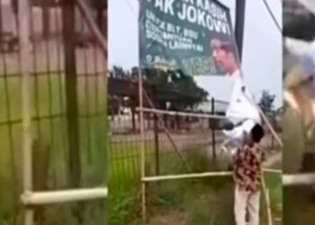 Viral, Video Baliho Gambar Presiden Jokowi Dorobek dan Diturunkan …  
