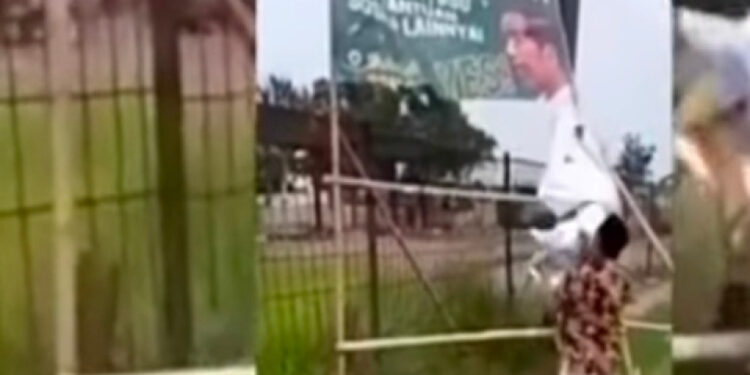 Viral, Video Baliho Gambar Presiden Jokowi Dorobek dan Diturunkan …
