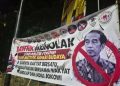 Spanduk Penolakan Safari Jokowi main Raja-raja nan